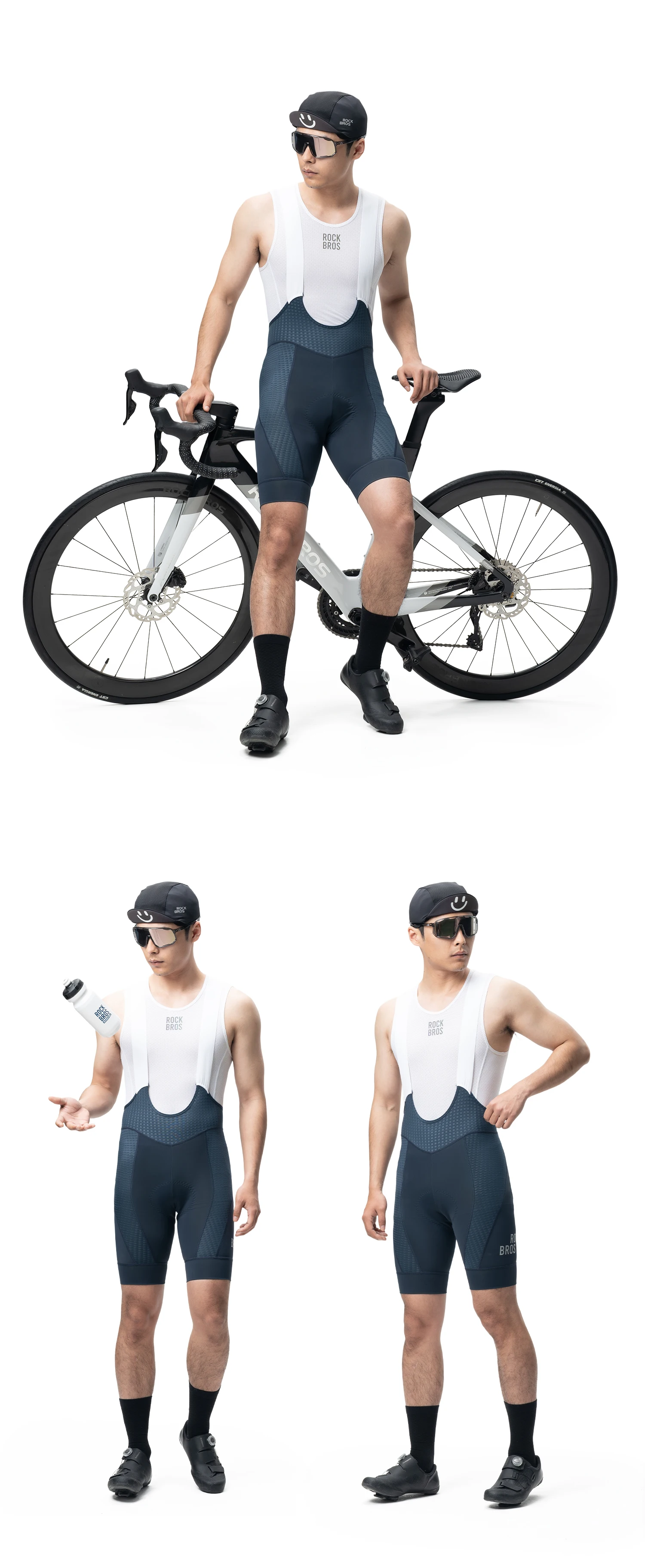 ROCKBROS Sommer-Radlerhose Leichtgewichtig Hochelastisch Atmungsaktiv Stoßdämpfende Schwamm-Polsterung Fahrrad-Shorts – Detail 9