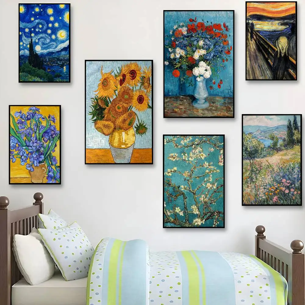 Vincent Van Gogh Writings Classic Vintage Posters Whitepaper Prints Posters Artwork Kawaii Room Decor