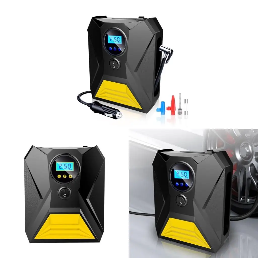 

Инфратор шин 12 В C CAR Air Compressor с экстренным светодиодным светом для мотоциклетных шариков цифровой электрический насос