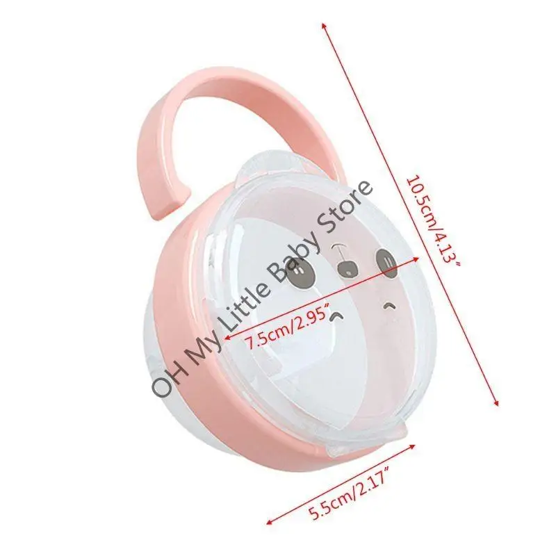 

M76C Baby Pacifier Box Portable Baby Infant Kids Pacifier Nipple Cradle for Case Holder Travel Storage Box Round