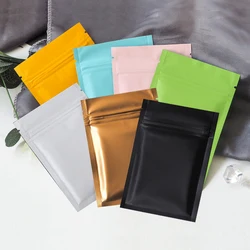 25pcs Matte Pink Black White Flat Gift Cosmetics Jewelry Pouches Smell Proof Zip Lock Plastic Bags  Aluminum Foil Package Bag