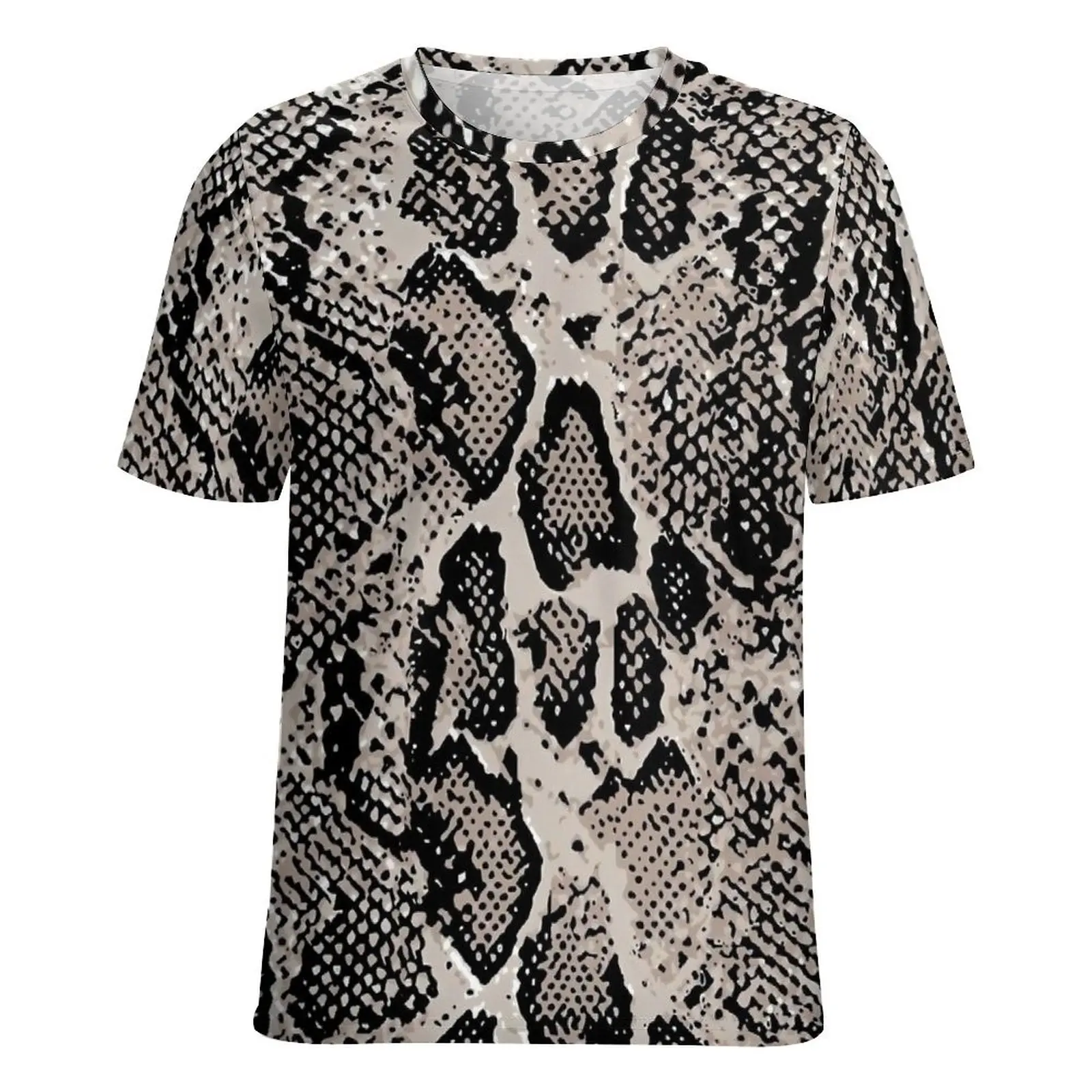 المعتاد بيثون جلد الثعبان تي شيرت ريترو طباعة الشارع نمط تي شيرت قصيرة الأكمام المرأة الهيب هوب التي شيرت الصيف ملابس مخصصة #5