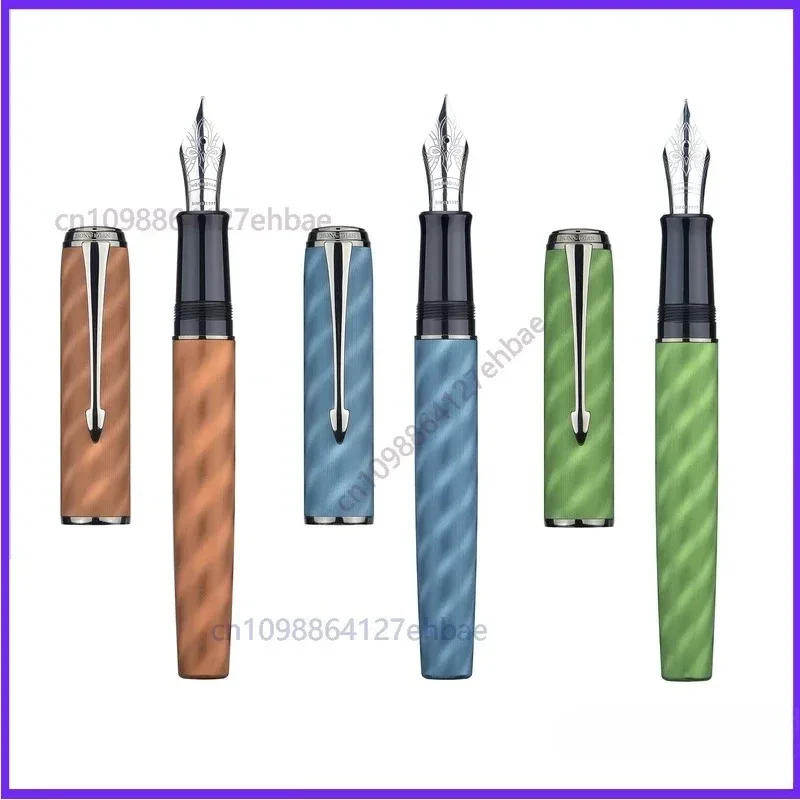For Hongdian A9 Hotel Pen # 8-point EF/F, office gift pen for writing made of metal with Moire pattern