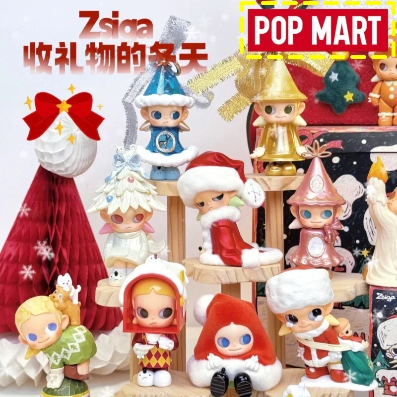 

Pop Mart натуральная Zsiga, зимние подарки, слепая коробка, снежная зима, ПВХ, аниме, кукла, сумка, декор, настольные рождественские подарки