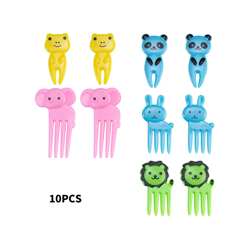 10 Pieces Animals Food Picks Stick Reusable Toothpicks Fruit Giraffe