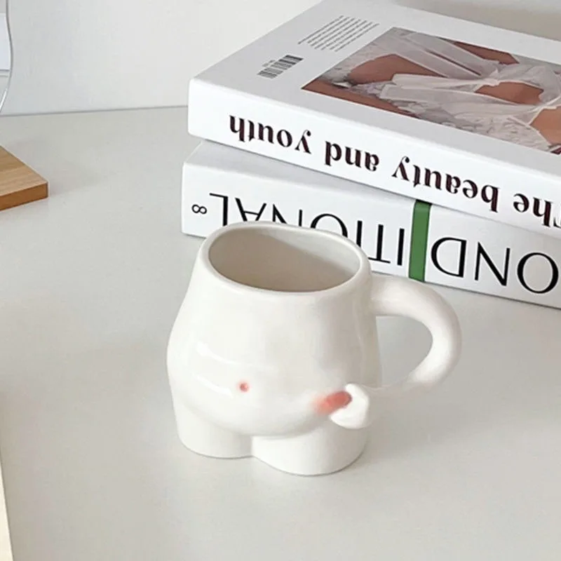 

Nordic Ins Ceramics Woman Body Coffee Milk Mug Butt Sculpture Cup Living Room Dining Table Mugs Cup Home Decoration Accessories