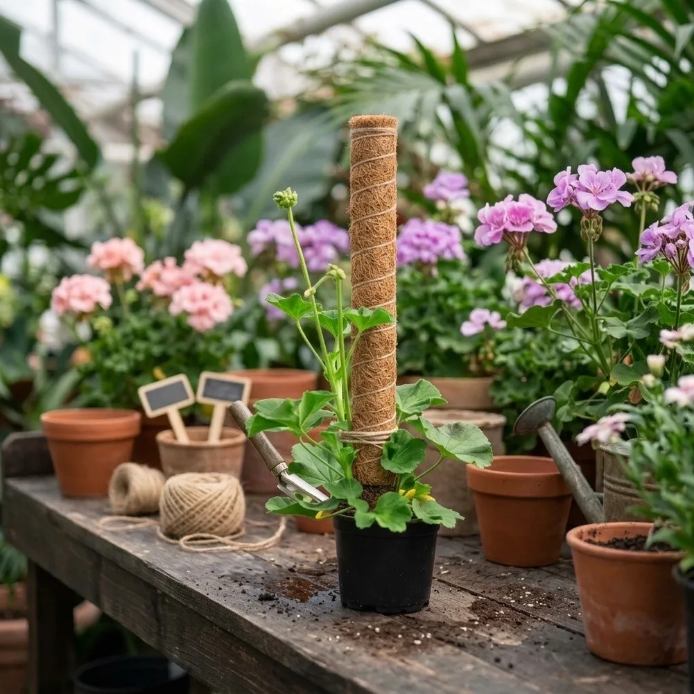 Plant Support Stakes for Climbing Plants Made from Long-Lasting Plastic Suitable for Soil Burial and Continuous Outdoor Exposure
