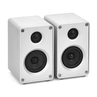 1 Pair 2.5 Inch Mini Passive Two-Way All-Aluminum Speaker Stereo Home Computer Front Surround HiFi