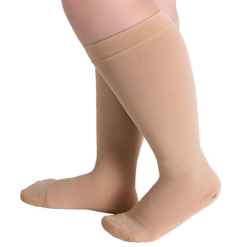 XL to 7XL 20-30mmHg Medical Compression Stockings Unisex Solid Open Toe Socks Varicose Veins Treatment Graduated Pressure