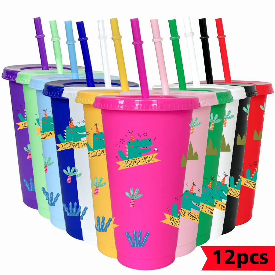 lot-de-12-gobelets-en-plastique-colores-de-26-oz-a-motifs-dinosaures-pour-fetes-d'anniversaire-ustensiles-de-boisson-cadeaux-de-fete-de-rentree