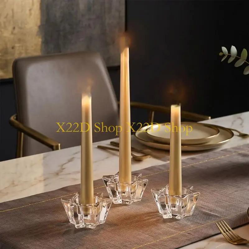 X22D Clear Glass Holders Small Tea Light Cup for Shelf Table Accent Use