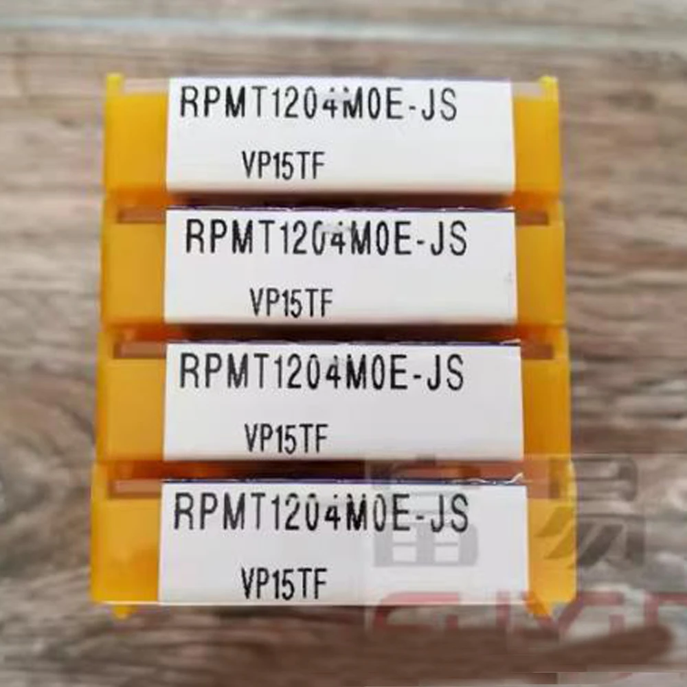 Neue original inspizierte platten schneiden cutter RPMT1204MOE-JS vp15tf r6 karbid einsätze rpmt 1204 cnc fräsen tisch werkzeug