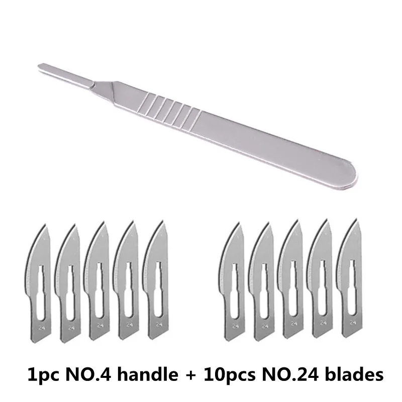 10 pz 24 # coltelli bisturi multifunzione lame lama di ricambio per intaglio del legno per utensile da taglio fai da te riparazione PCB animale