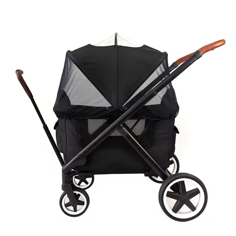 Travel Camping Garden Easy Foldable Folding 4 Wheel Twins 2 Seater Baby Children Push Stroller Wagon Cart For Kids