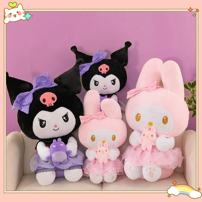 New Sanrio Cuddle Monster Purple Kuromi Plush Toy My Melody Comfort Doll Give Friend Pillow Bedroom Decoration Birthday Gift