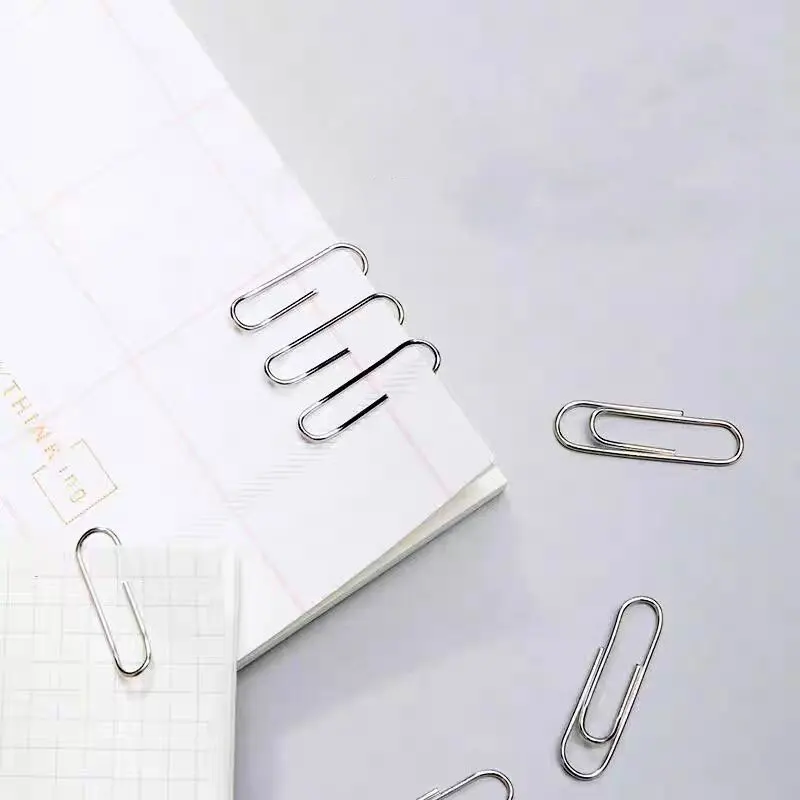 200 قطعة دبابيس ورق معدنية فضية دبابيس ورق للأعمال الورقية الفولاذ المقاوم للصدأ المرجعية دبابيس ورق المنظمون اللوازم المدرسية المكتبية