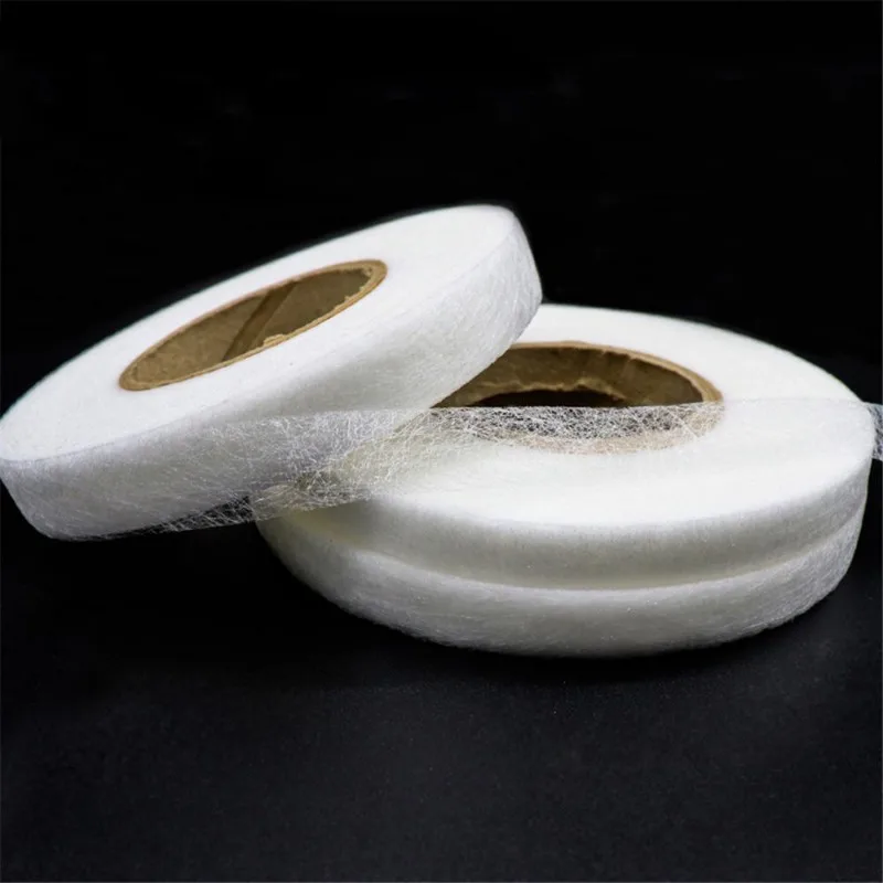 2pcs White Double Sided Sewing Accessory Adhesive Tape Cloth Apparel Fusible Interlining Fabric Tape