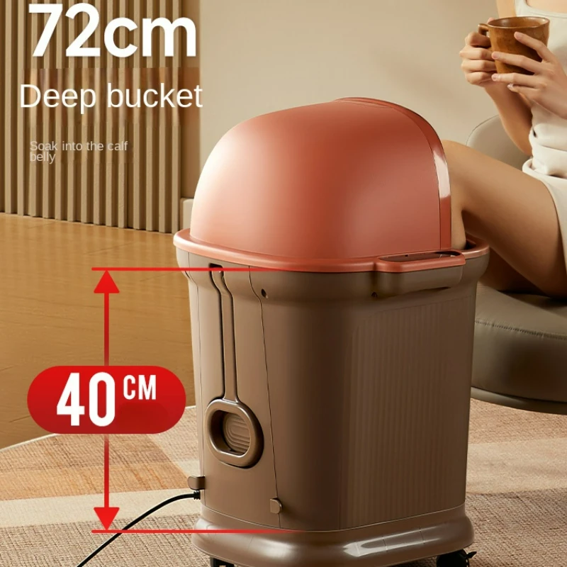 Knee Protection Heat Wave Tube Foot Bath Bucket Automatic Heating Household Electric Bath Warm Massager Foot Washing Machine