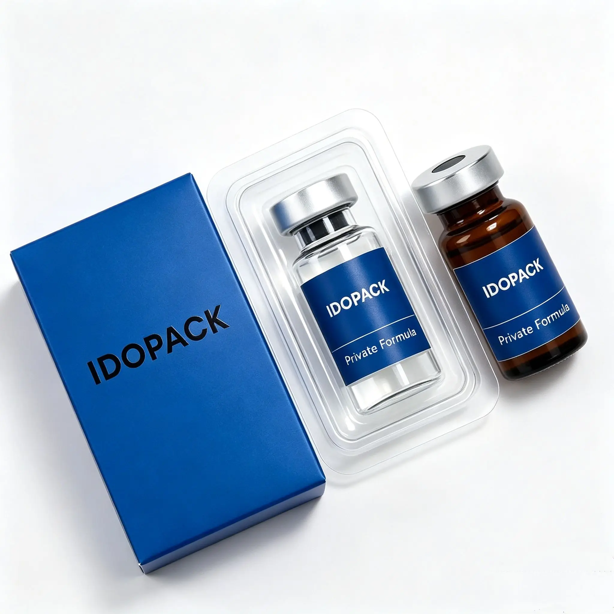 3ml 5ml 10ml Custom Peptide Decals & Box Set,Non-toxic Vinyl Labels for Personal Care Packaging Industry