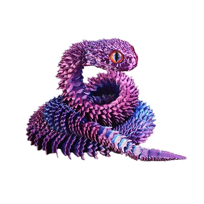 3D-gedruckte Schlange, bewegliches Gelenk, Zappelspielzeug, Figur, Simulationsschlange, Büro-Desktop-Ornament, 2025, Neujahrsgeschenke, Kunsthandwerk, Geschenk