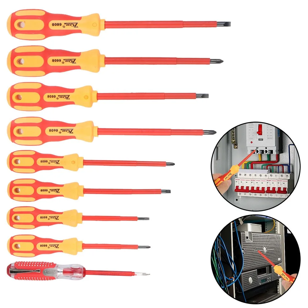 

Antiskid Handle Insulated Electrician Screwdriver Dismountable Electrical Equipment Drill Bits Hand Tool