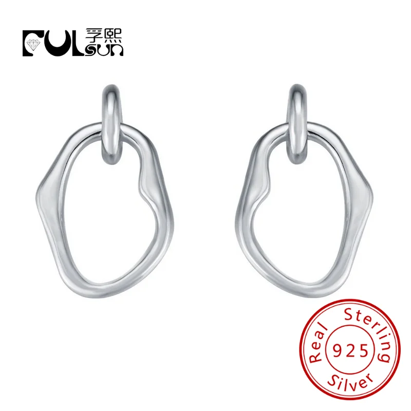 Fulsun Latest Design Of Irregularly Geometric Shape Personality Queen Exclusive Hollow Face Earrings