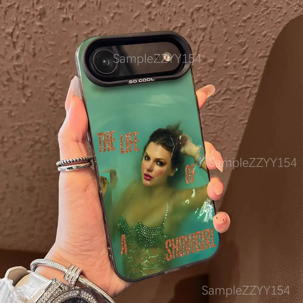 حافظة هاتف L-LifeS Of A S-ShowgirlS لهاتف iPhone 17,16,15,14,13,12,X,8,Pro,Max,Plus,E,SE4,Air,Mini Black IMD Matte
