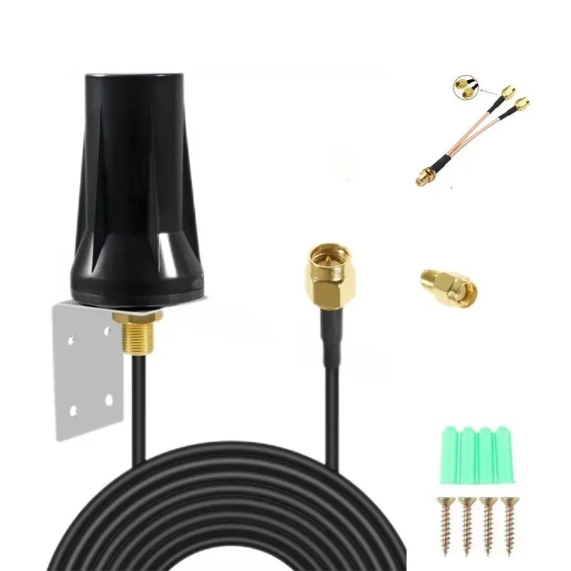 

AS95-Внешняя и внутренняя антенна для связи, водонепроницаемая, 5G LTE, полный диапазон частот 600-6000 МГц, Wi-Fi, GSM, An