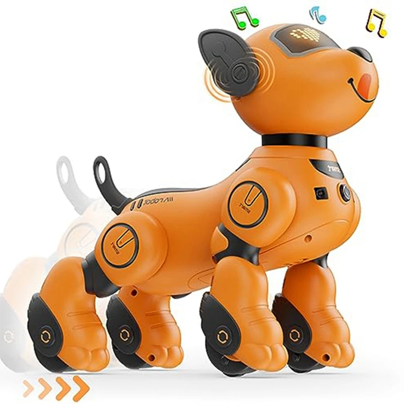 B-M Robot Dog Toy For Kids, Voice & 2.4Ghz Remote Control Robot Pet With Interactive Touch Sensors, Robotic Puppy