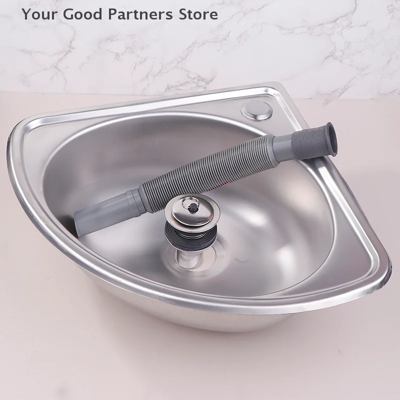 RV Kitchen Sink Stainless Bathroom Basins Camper Vegetable Corner Motorhome Bar Steel Small Single Bowl Drop Tub