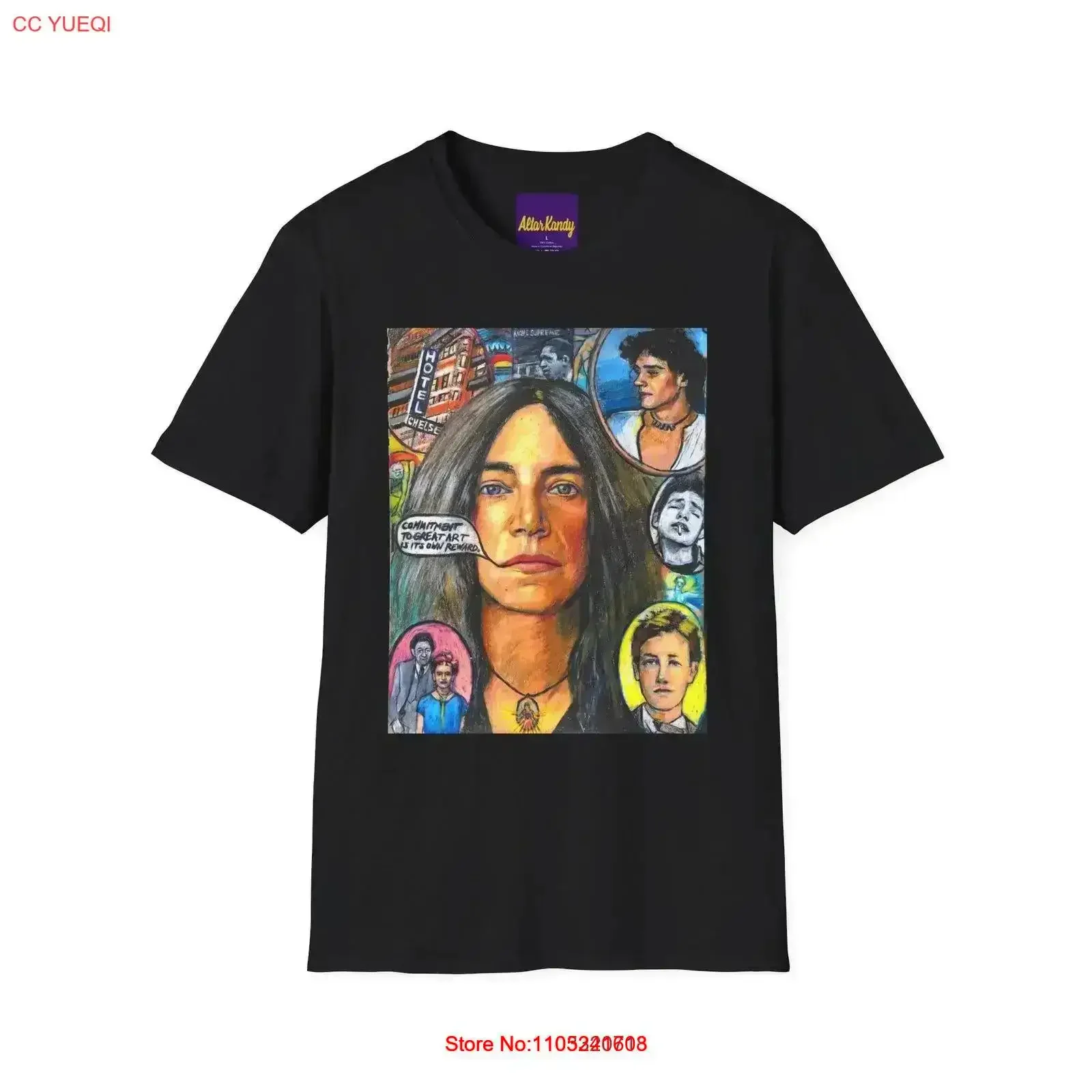Patti Smith T Shirt vintage Washed designer clothes Slightly Top For Everyday Wear Stretched homme Casual graphic Versatile