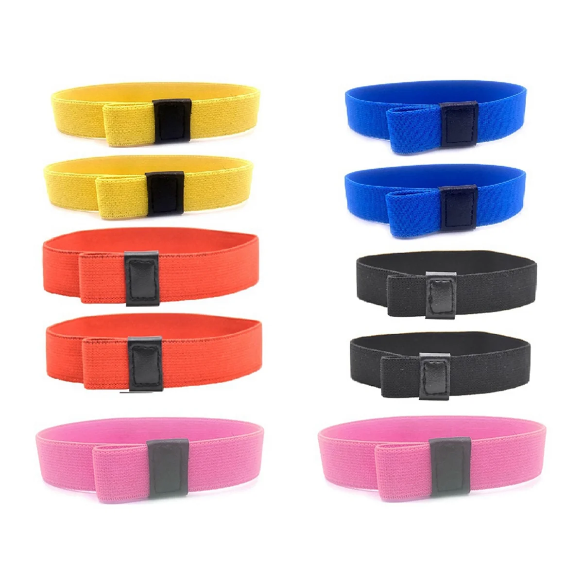 

N18R 10pcs Colorful Elastic Lunch Box Straps Adjustable Bandage Bento Food Container Bands