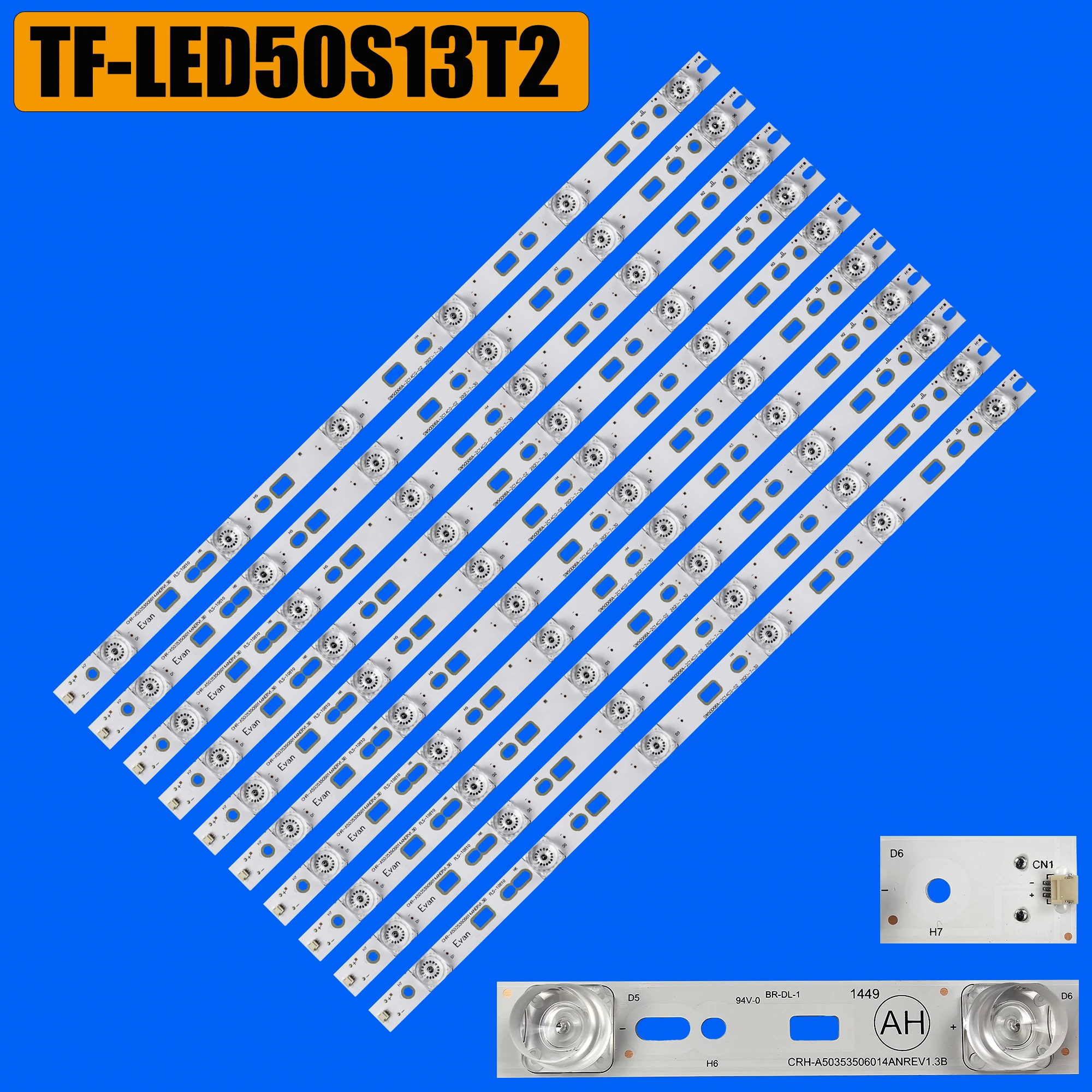 LED Backlight strip for Telefunken TF-LED50S13T2 SW50D06A-ZC14CG-02 SW500M05 50S9 K50 K50JPPTV-50C2S CRH-A503535060151