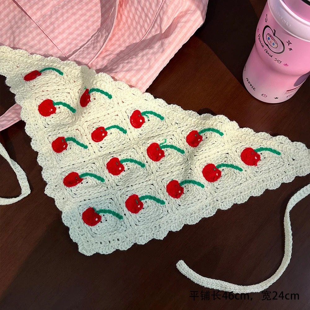 

Summer Triangle Scarf Sweet and Lovely Style Knitted Headband Women's Knitted Crochet Headscarf Styling Hair Accessories