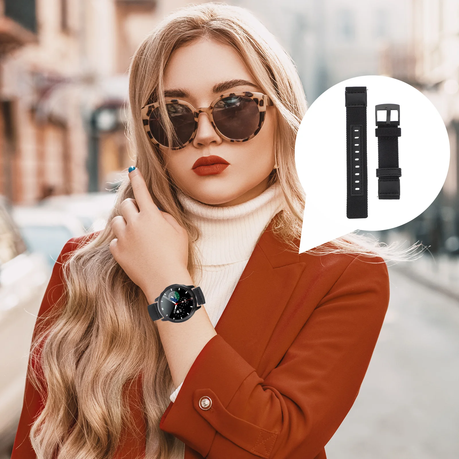 

2Pcs Nylon Watch Bands Comfortable Adjustable Replaceable Wrist Straps Fashion Wristwatch Accessories