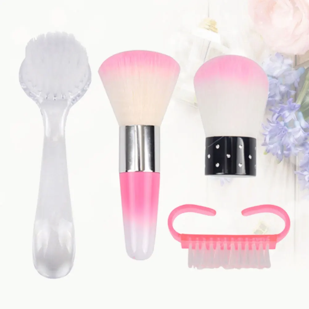 

1 Set Cleaning Set Durable Manicure Pedicure Tools Professional Art Brush Ergonomic Portable Strong Dirt Removal Skin Friendly