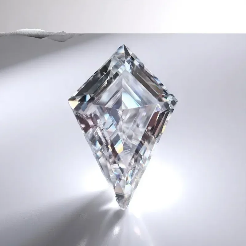 

L-белый цвет, муассанит, камень особой формы, огранка воздушного змея, очаровательные бусины для самостоятельного изготовления ювелирных изделий, кольца, браслет, сертификат на выбор