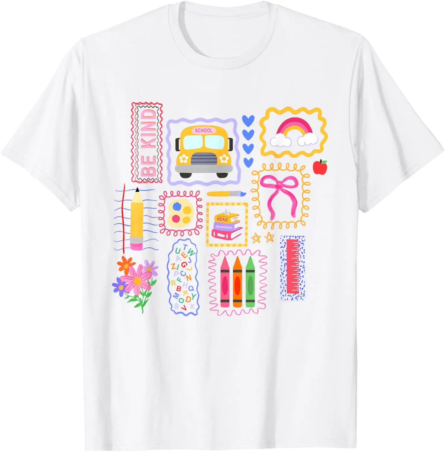 Colorful Doodle Back To School Teacher T Shirt