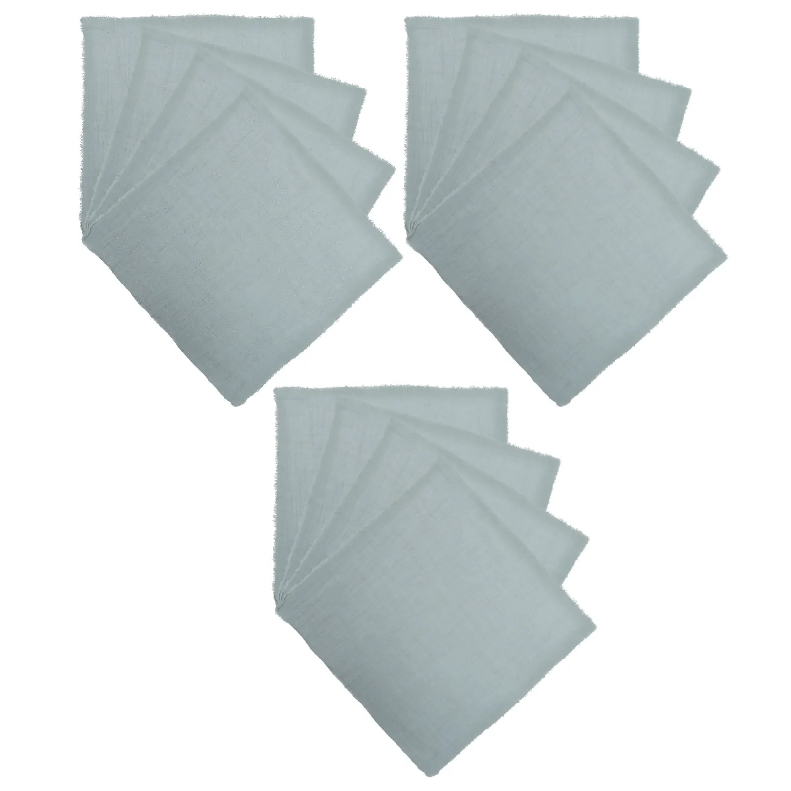 

12Pcs Polyester Dinner Napkins Large Square Tassel Decorative Washable Reusable Table Napkins for Party Wedding Festival