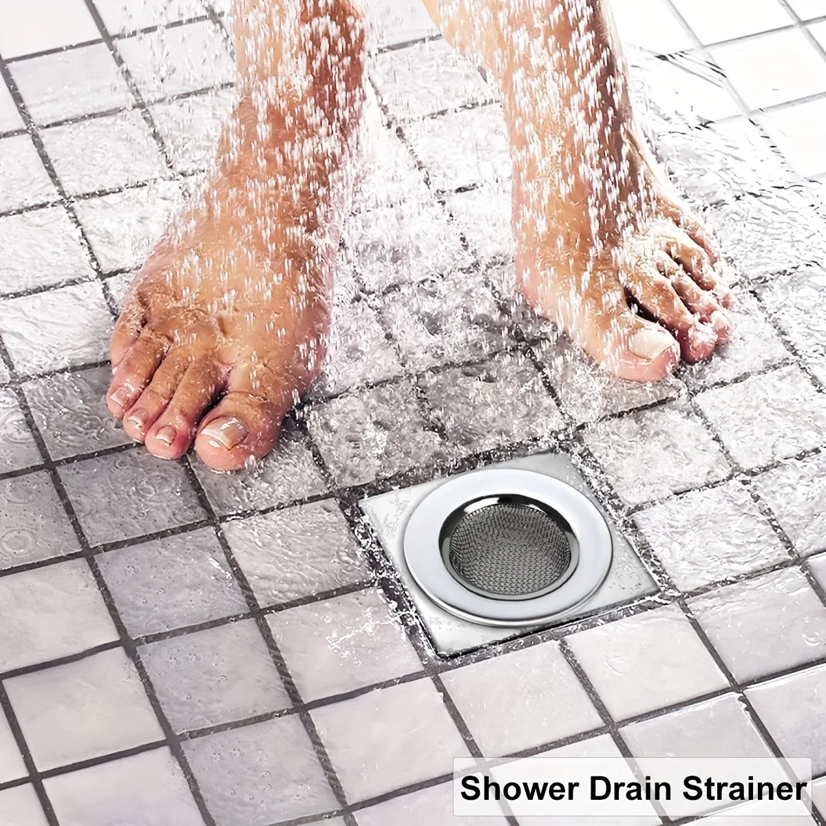 2pcs Stainless Steel Bathtub Strainers, Bathroom Sink Strainers, Shower Drain Hair Catcher, Drain Strainer For Laundry image 5