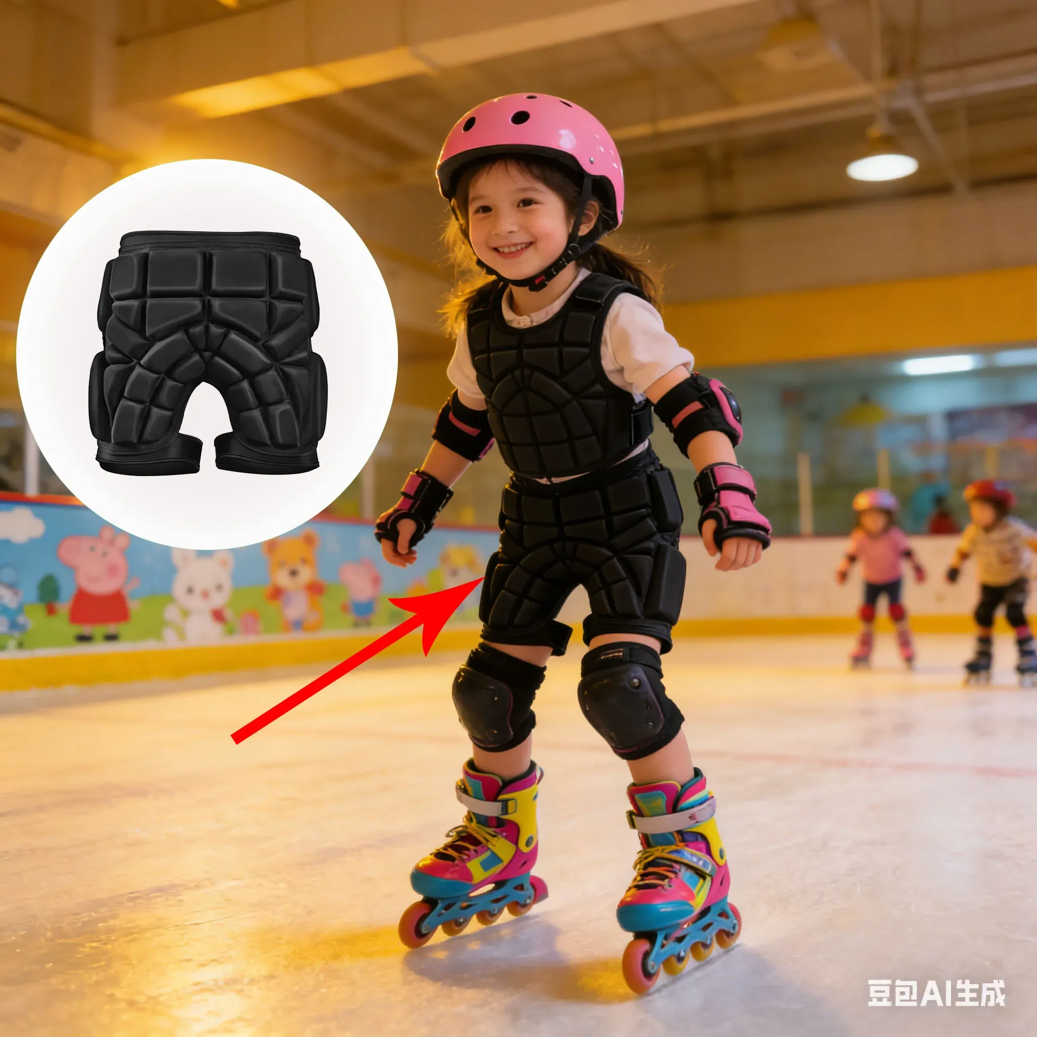 Skating Hip Protection Shorts S/M/L Thickening Padded Outerwear Butt Pad Pant For Child Safe Skiing Equipment Accessories