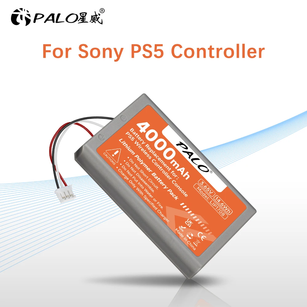 4000mAh LIP1708 For Sony PS5 Wireless Controller Battery PS5 Replacement Battery for Playstation 5 DualSense Game Controller