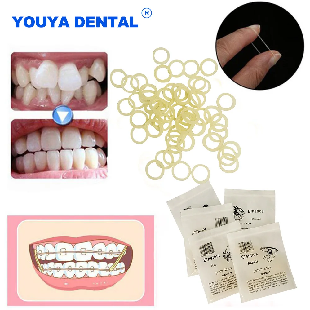 5000 Pcs/Box Dental Elastics Latex Rings Braces Dental Rubber Band Non-toxic Materials 3.5OZ Dentist Rubber Bands