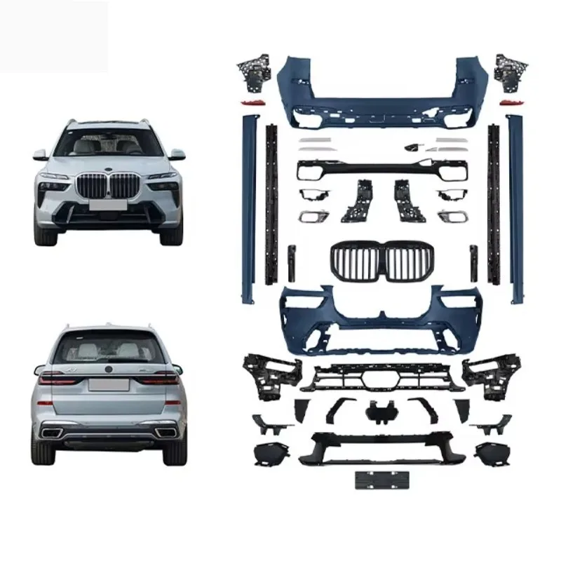 

New High Quality for X7 G07 2023+ Front/Rear Bumper & Side Skirt Body Kit with Clips-Bolt-On Installation