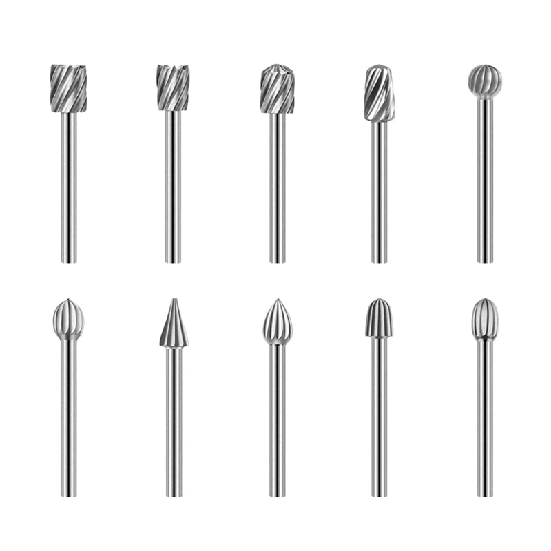 Hot Engraving Router Bit Carving Bits, 20 PCS Rotary Tool Accessories Rotary Bits Burr Set