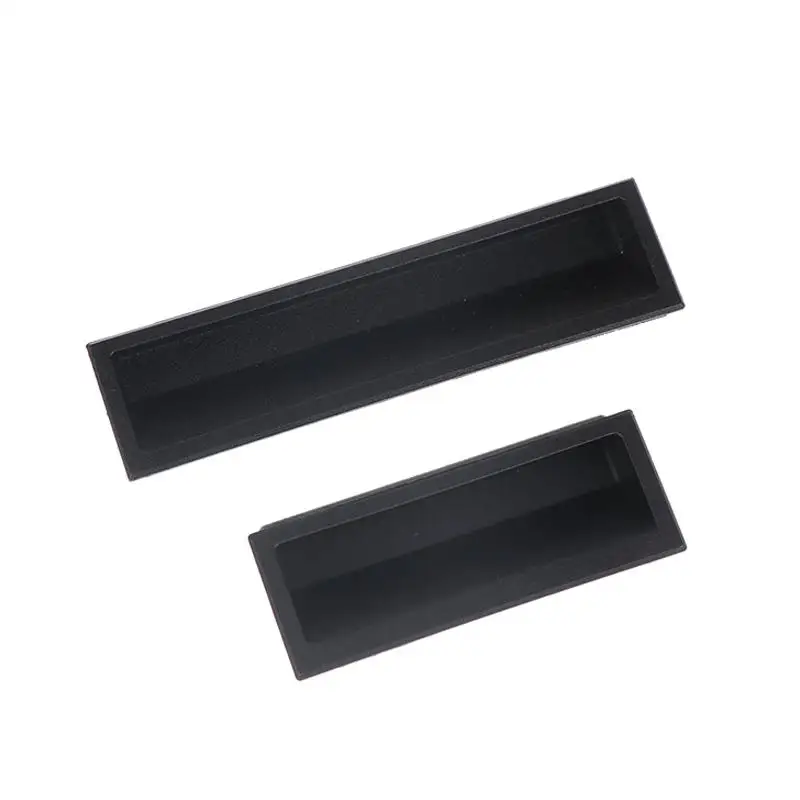 Industrial Iron Sheet Cabinet Pull Plastic Concealed Handle Recessed Plastic Grip For Chassis Door Handle