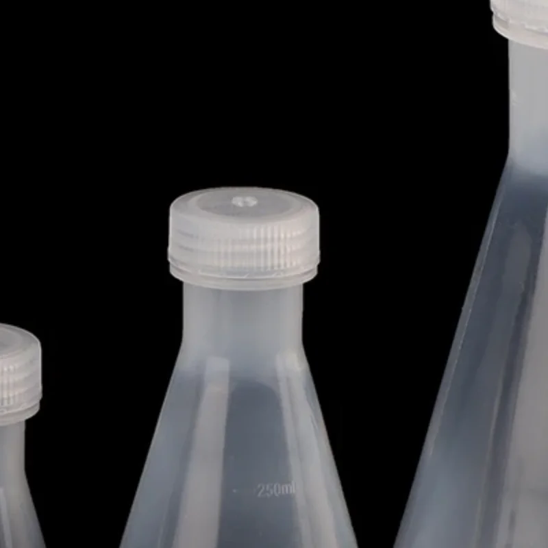 

Лабораторная пластиковая колба Эрленмейера от 50 до 1000 мл, коническая бутылка-контейнер с завинчивающейся крышкой для лабораторного эксперимента