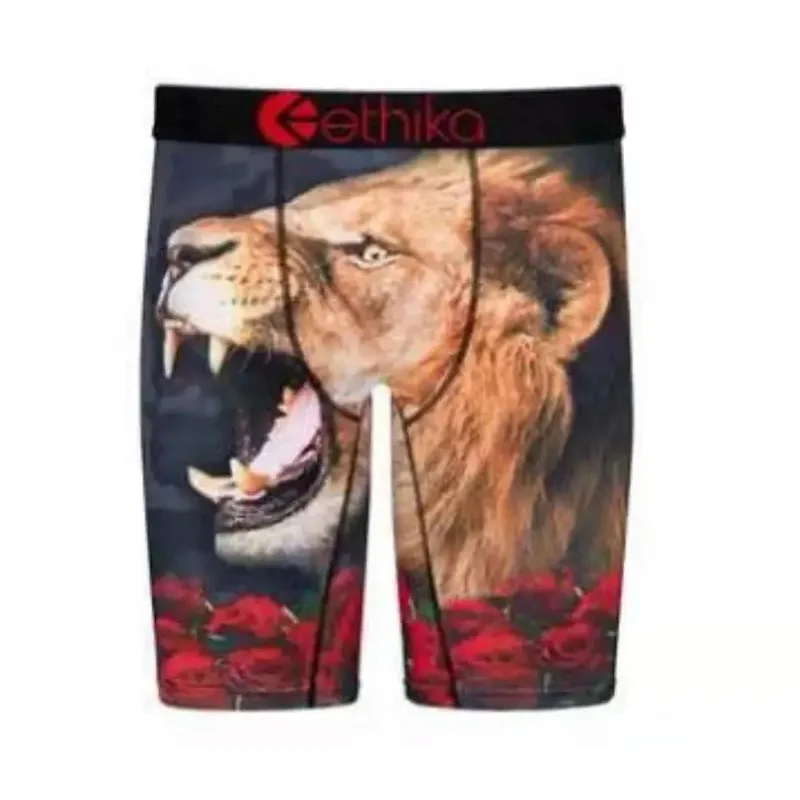 ETHIKA Sexy Fashion Print Men\'s Underwear Boxer Briefs Cueca Panties Lingerie Men Underpants Panty Boxershorts Plus Size S-XXXL