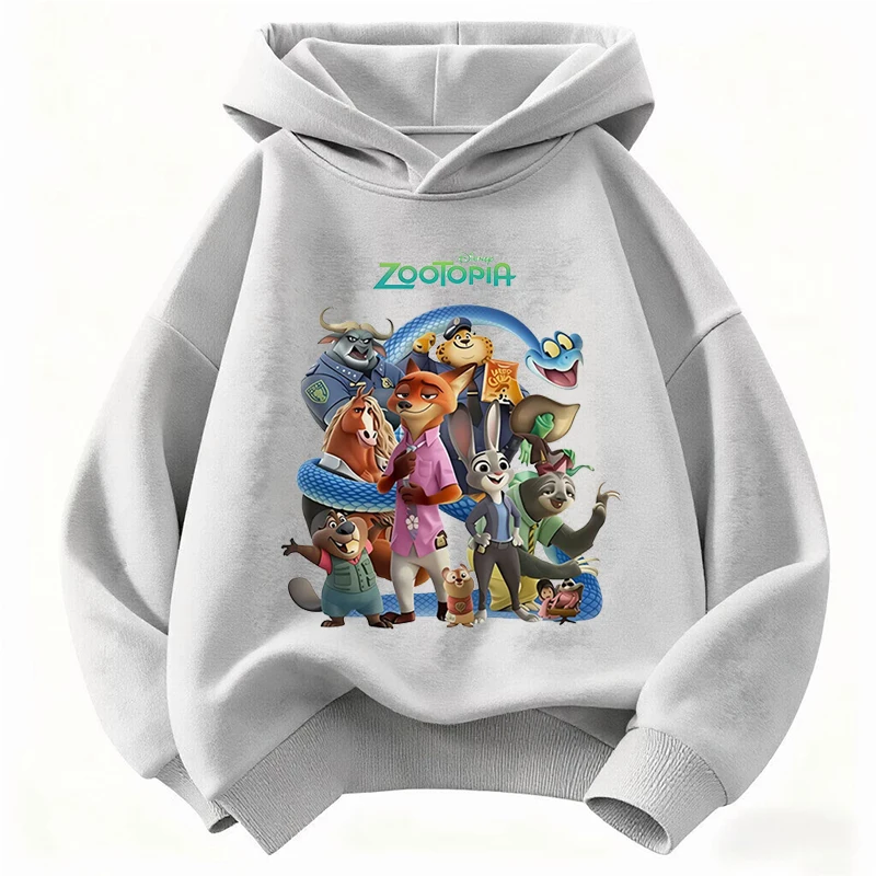 2025 New Popular Movie Rabbit and Fox Kids Spring and Autumn Cartoon Hoodie -Printed Fashion Casual Kids Top,Children's Clothing