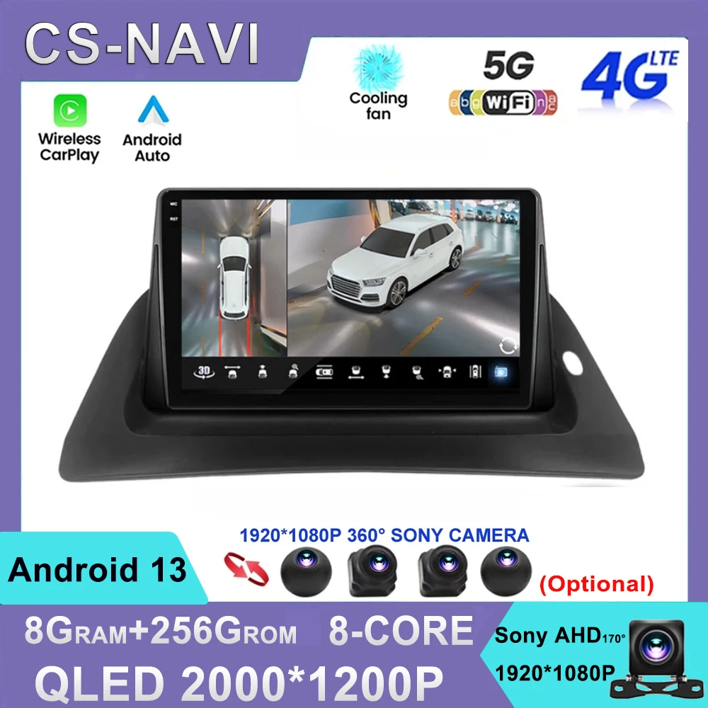 

Android 13 For Renault Kangoo 2009 2012 2015 2016 2017 2018 Car Radio Multimedia Stereo Video Player 4G Navigation WIFI QLED DSP